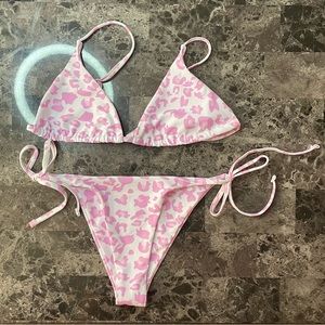 Pink leopard bikini 💕